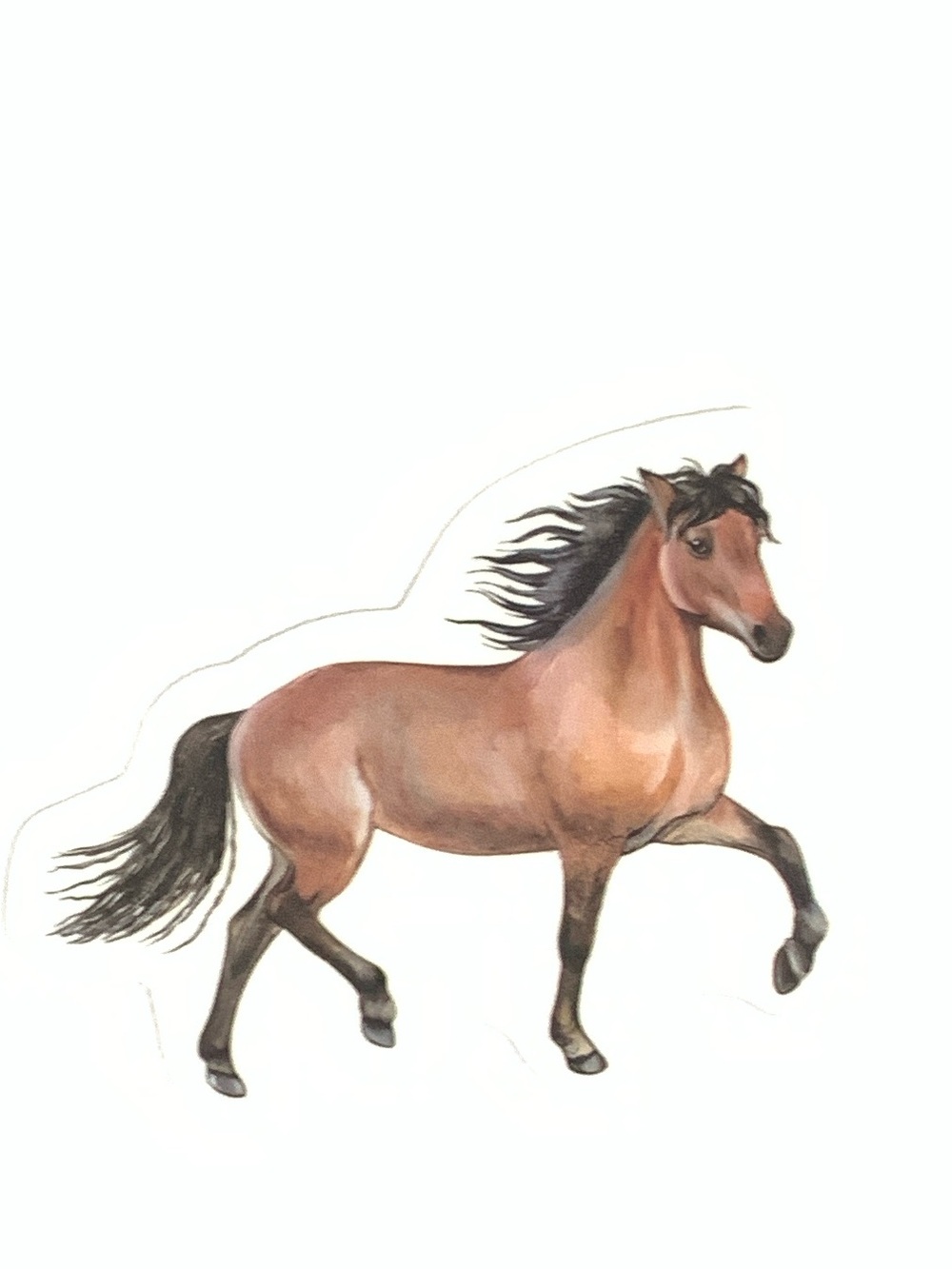 Brown Horse Vinyl Sticker
